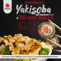 Yakisoba de Frango com 10 Hot Roll